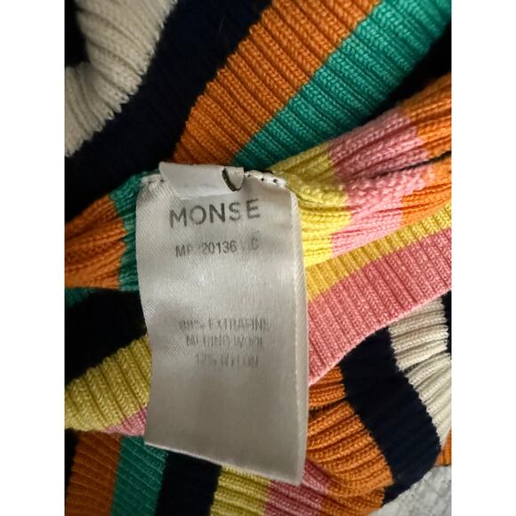 EUC $890 MONSE Multicolor Striped Midi Dress Large - Picture 10 of 13